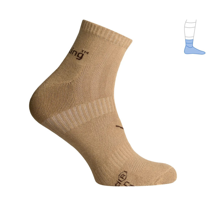 Трекинговые носки Protector ShortLight летние бежевые Койот S 36-39  