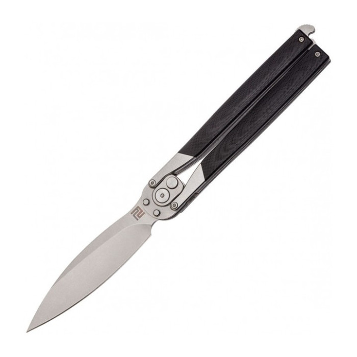 Нож Artisan Kinetic Balisong, D2, G10 Curved black  