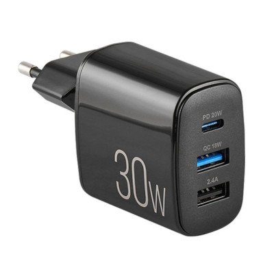 Сетевое зарядное устройство Brevia ePower PD20W+QC18W+12W