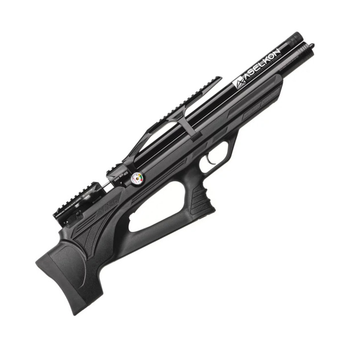 Пневматическая редукторная PCP винтовка Aselkon MX10-S Black кал. 4.5  