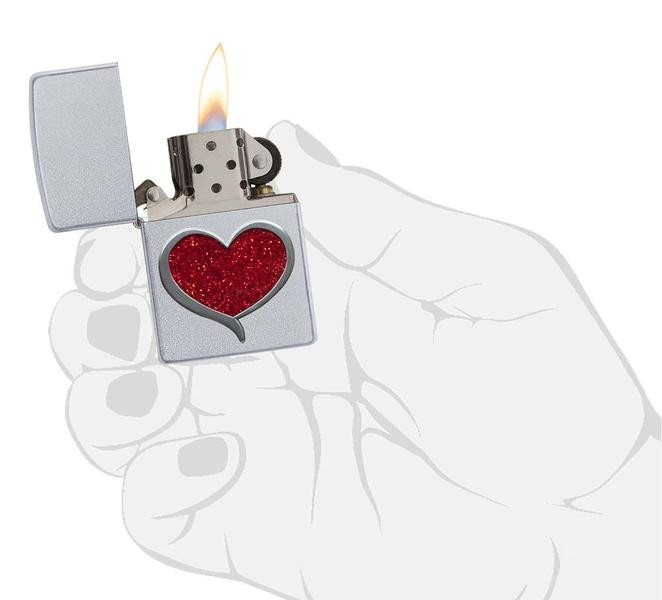Зажигалка Zippo 205 Glitter Heart 29410  