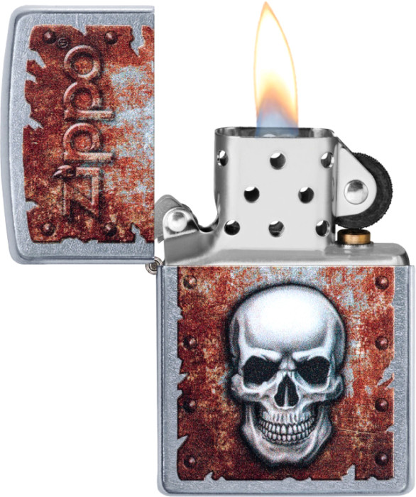 Зажигалка Zippo 207 Rusted Skull Design 29870  