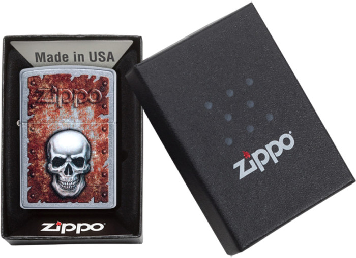 Зажигалка Zippo 207 Rusted Skull Design 29870  