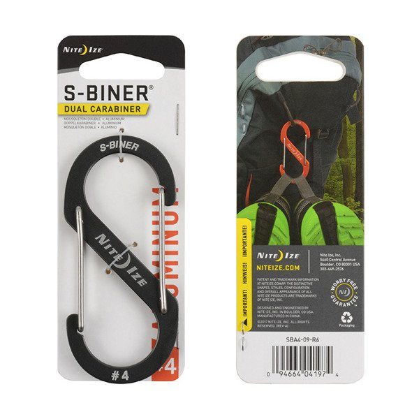 Карабин Nite Ize S-Biner № 4 Charcoal (SBA4-09-R6)  
