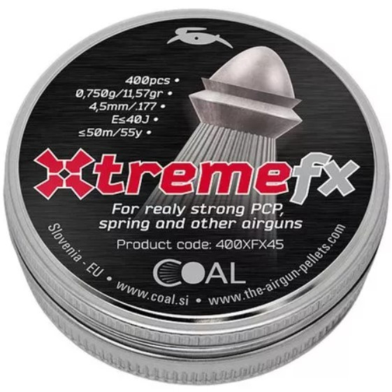 Пули Coal Xtreme FX, 4,5 мм , 0,75г, 400шт/уп  