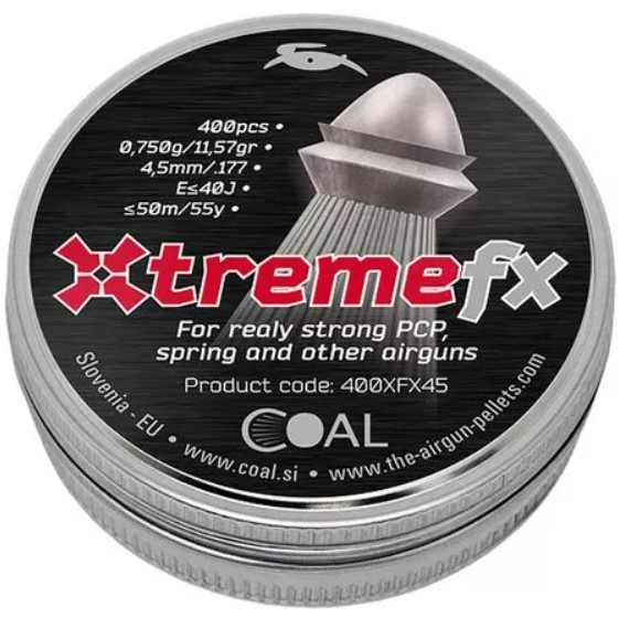 Пули Coal Xtreme FX, 4,5 мм , 0,75г, 400шт/уп 