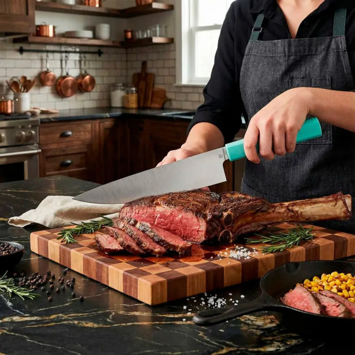 Нож кухонный Butterfork Chef's Knife AR-RPM9 ABS Turquoise Green  