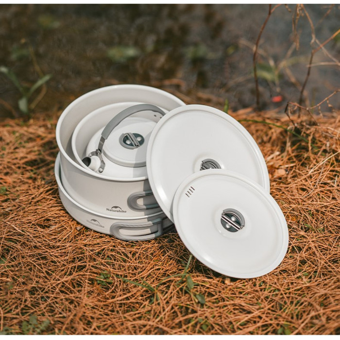 Кастрюля с керамическим антипригарным покрытием Naturehike CNK2450CF013, 3 л, алюминий  