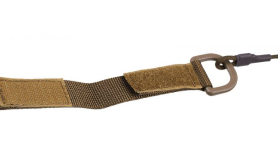 Страховочный шнур Grand Way S04 с D-кольцом и карабином зеленый  