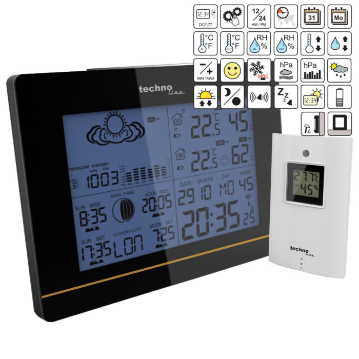 Метеостанция Technoline WS6750 Black (WS6750)  