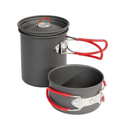Набор посуды Bo-Camp Explorer 2 Pieces Hard Anodized Anthracite/Green (2200240)