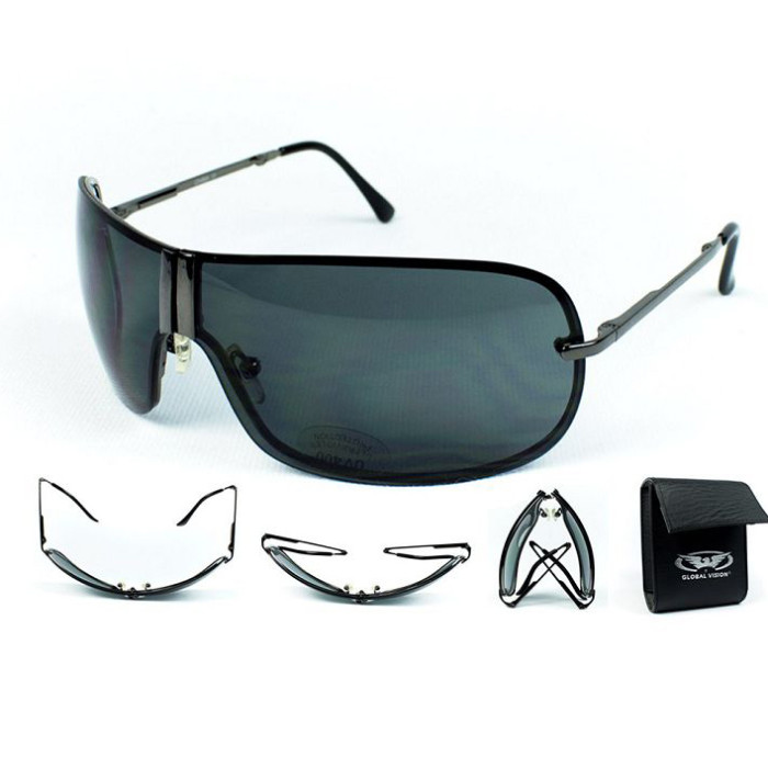 Очки Global Vision Transformer (smoke) черные в металлической оправе  