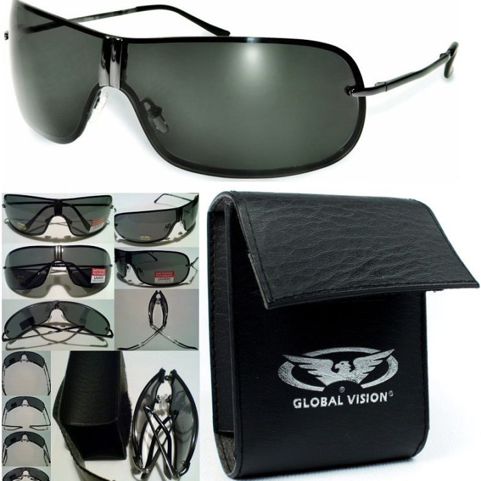 Очки Global Vision Transformer (smoke) черные в металлической оправе  