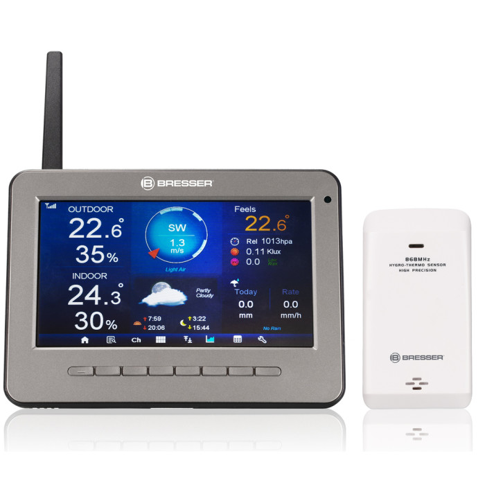 Метеостанция Bresser Professional WIFI HD TFT Colour Weather Center 7-in-1 Sensor (7003500/10830) (930586)  