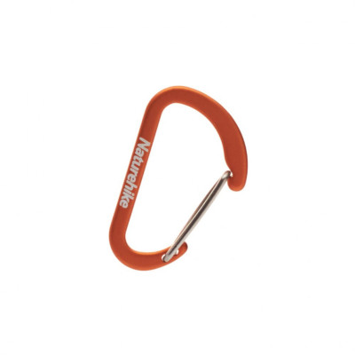 Карабин алюминиевый Naturehike D-type NH15A004-H, 4 см, оранжевый (2 шт.) (поврежденная упаковка)