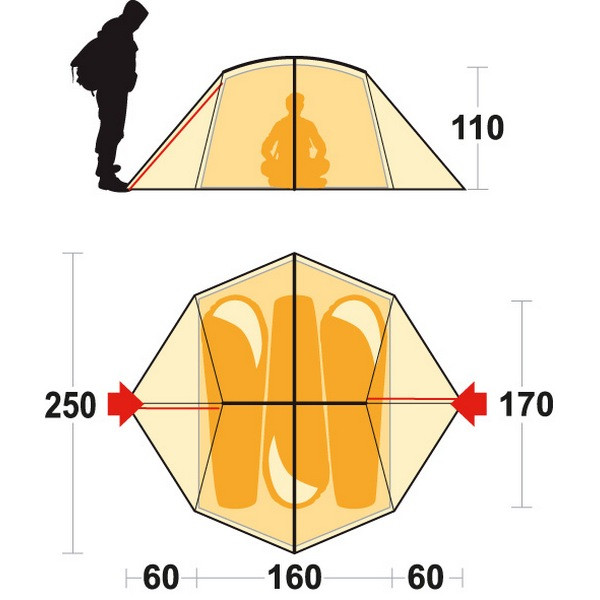 Палатка Ferrino Ardeche 3 зеленый  