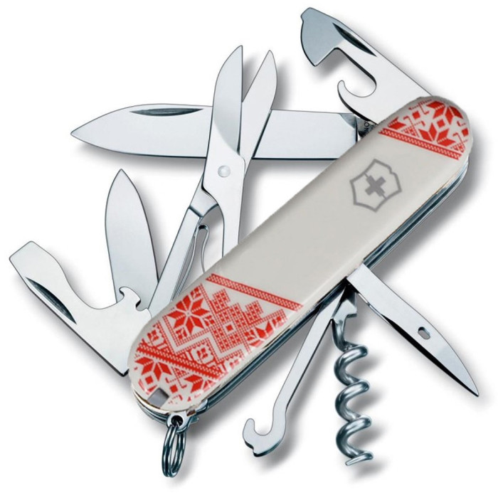 Складной нож Victorinox CLIMBER UKRAINE Вышиванка 1.3703.7_T0051r 