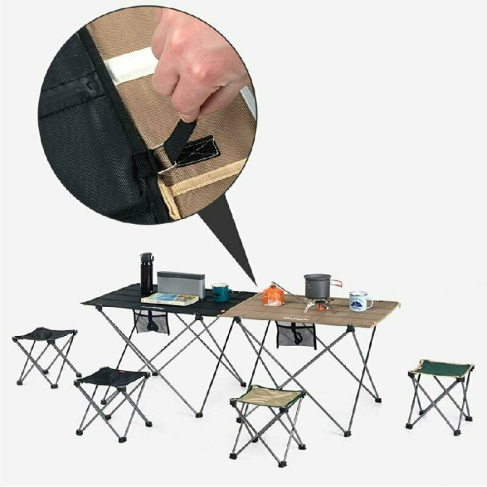 Стол раскладной Naturehike NH20JJ020,1680D Oxford/Алюминий, Размер L, черный (поврежденная упаковка)  