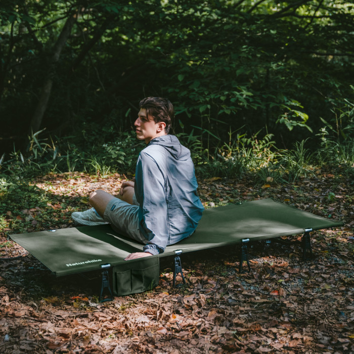 Кровать складная Naturehike XJC08 CNK2550WS020, полиэстер, алюминий, черный  