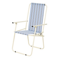 Складной стул Vitan Дачный,d 18 мм (текстилен голубая полоса)