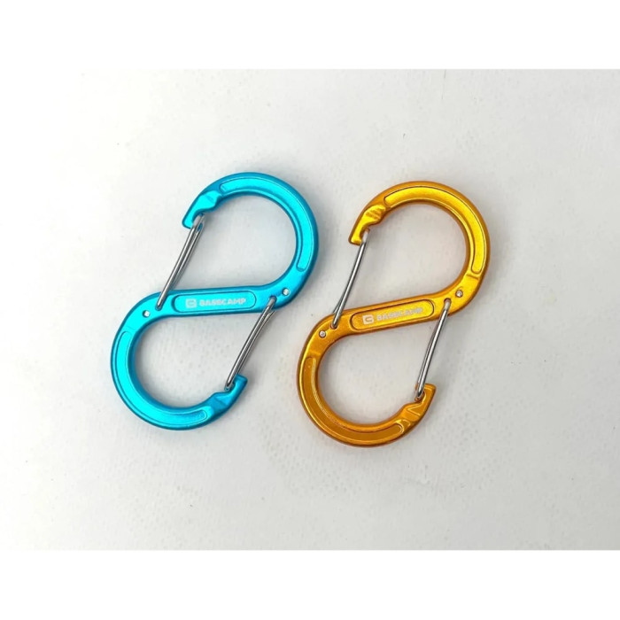 Набор алюминиевых сервисных карабинов Base Camp Sigma 5 Wire Set, 2 шт, Blue/Orange (BCP 61016)  
