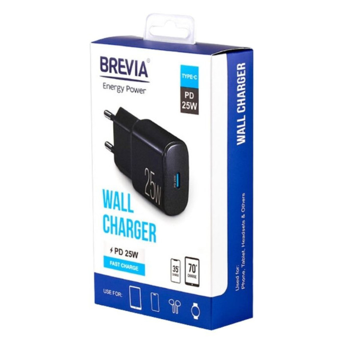 Сетевое зарядное устройство Brevia ePower PD25W USB-C  
