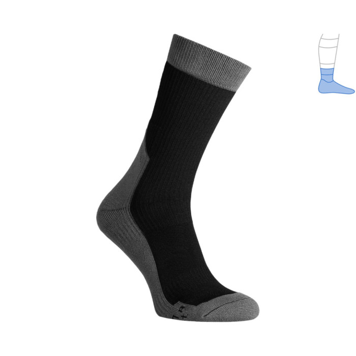 Компрессионные носки защитные демисезонные Protector MidDry+ серо-черные M 40-43  