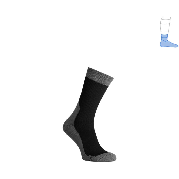 Компрессионные носки защитные демисезонные Protector MidDry+ серо-черные M 40-43  