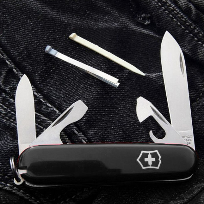 Нож Victorinox Recruit 84мм/10функ/черный  