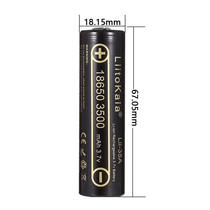 Аккумулятор LiitoKala Lii-35A-JT 18650 3500mah battery