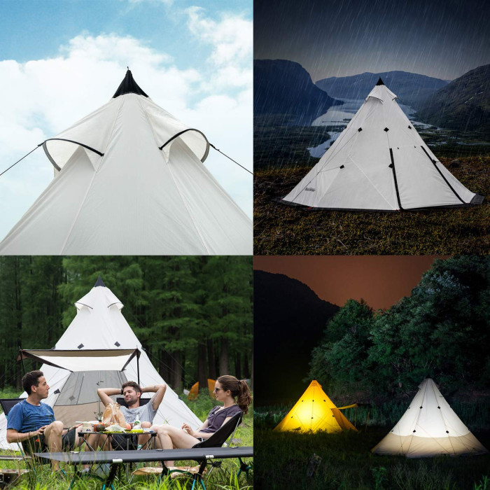 Палатка кемпинговая Naturehike TC 01 Pyramid 5-8 210T 65D polyester (NH17T200-L)  