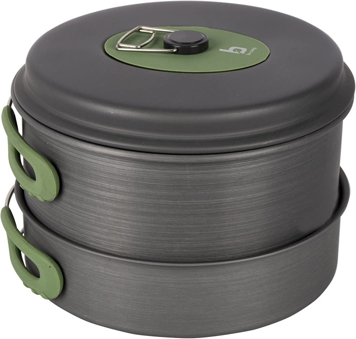 Набор посуды Bo-Camp Explorer 4 Pieces Hard Anodized Grey/Green (2200244)  