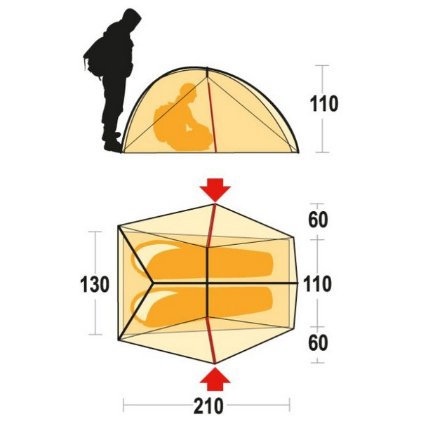 Палатка Ferrino Atrax 2 оливково-зеленый  