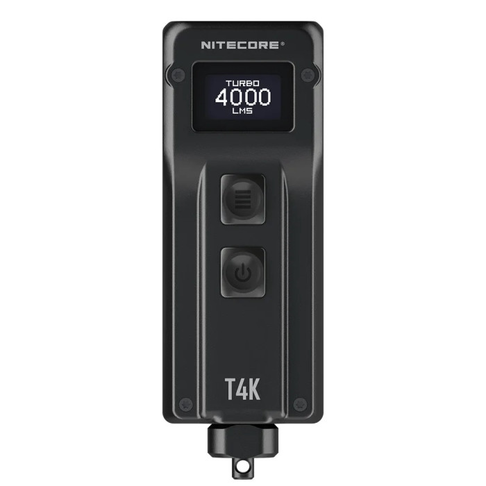 Фонарь наключный Nitecore T4K с OLED дисплеем (4xCree XP-L2, 4000 люмен, 5 режимов, USB Type-C)  