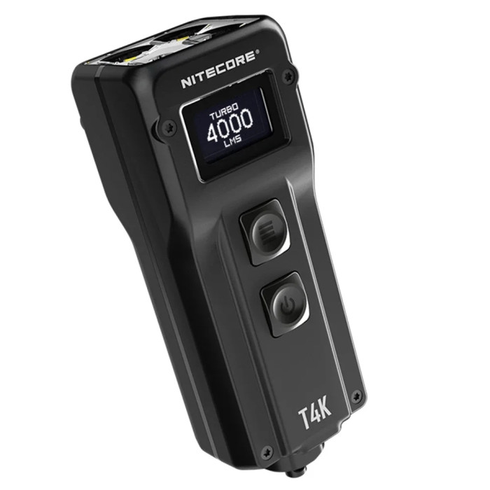 Фонарь наключный Nitecore T4K с OLED дисплеем (4xCree XP-L2, 4000 люмен, 5 режимов, USB Type-C)  