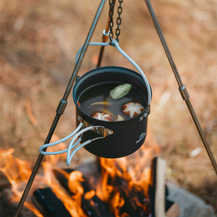 Набор посуды (2 кастрюли, 2 крышки) Naturehike NH18T018-G, алюминий  