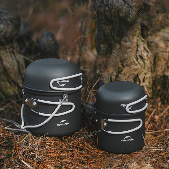 Набор посуды (2 кастрюли, 2 крышки) Naturehike NH18T018-G, алюминий  