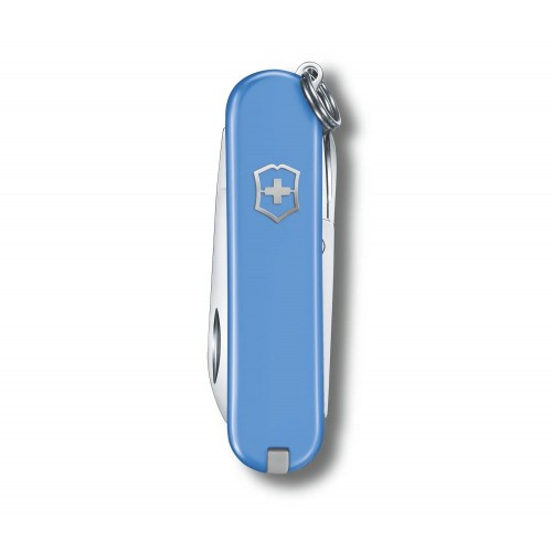 Нож-брелок Victorinox Classic SD Colors, Summer Rain, Gift Box (0.6223.28G) 7 функций, 58 мм, голубой  