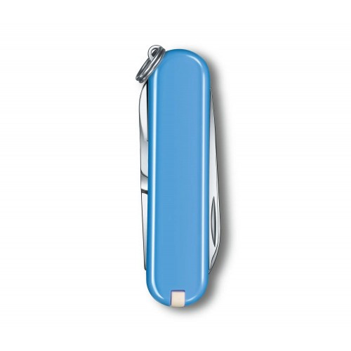 Нож-брелок Victorinox Classic SD Colors, Summer Rain, Gift Box (0.6223.28G) 7 функций, 58 мм, голубой  