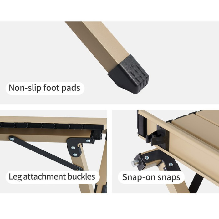 Складной стол Naturehike Simple Star T01 CNK2550JJ018, 89х60 см, углеродистая сталь, бежевый  