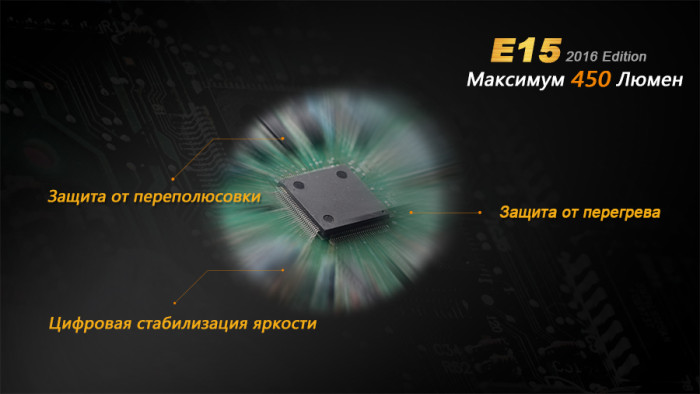Фонарь-брелок Fenix E15 , серый, XP-G2 (R5) LED (2016), 170 лм.  