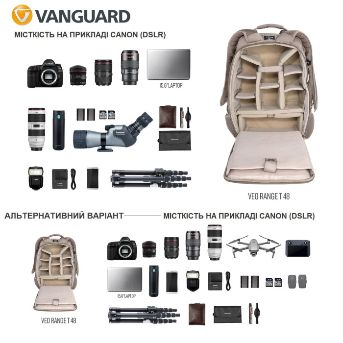 Рюкзак Vanguard VEO Range T 48 Beige (VEO Range T 48 BG)  