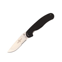 Нож складной Ontario RAT1 SS полусеррейтор (8849) (дефект на накладках, коррозия на клинку)