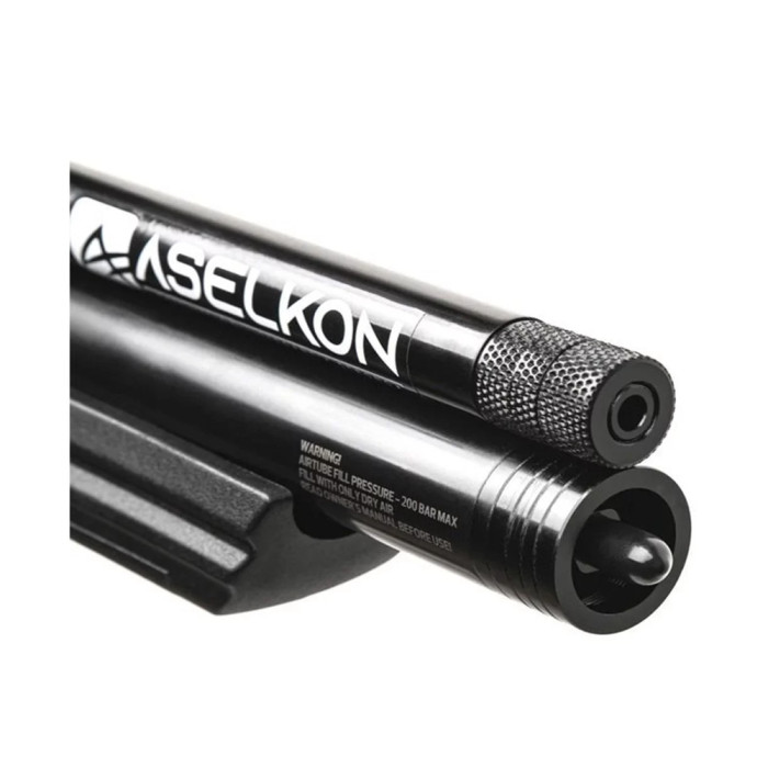 Пневматическая редукторная PCP винтовка Aselkon MX7 Black кал. 4.5  