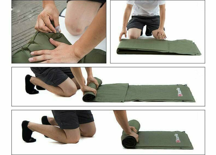 Коврик самонадувающийся с подушкой Naturehike NH15Q002-D, 25мм, голубой  