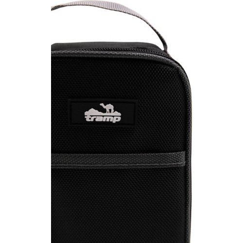 Термос Tramp с широким горлом 800 мл в чехле - черный  