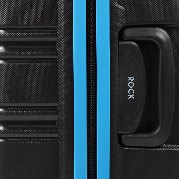 Чемодан Rock Impact (M), черный/синий  