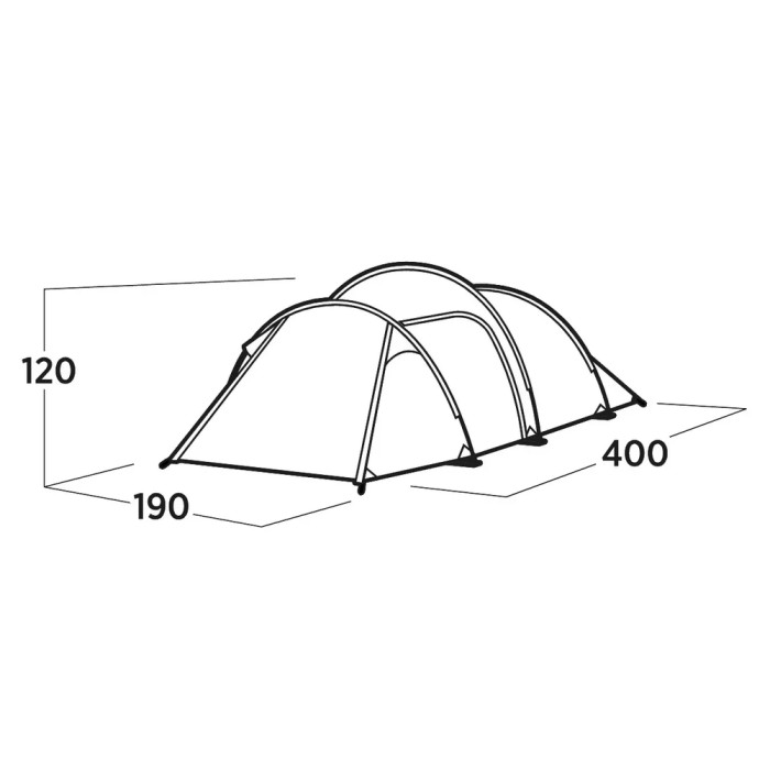 Палатка трехместная Easy Camp Hemsedal 3 (120474)  