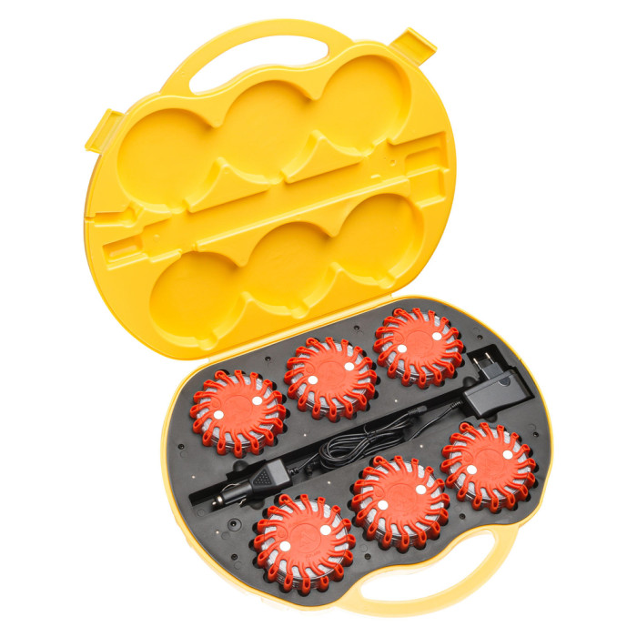 Комплект фонарей профессиональных Mactronic M-Flare (65 Lm) Amber Magnet Synch Recharg 12/220V (PSD0012)