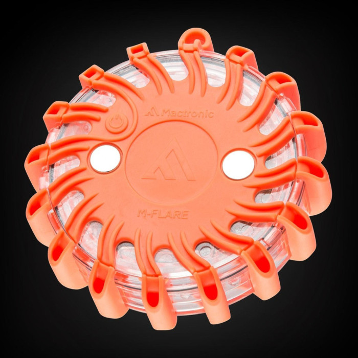 Комплект фонарей профессиональных Mactronic M-Flare (65 Lm) Amber Magnet Synch Recharg 12/220V (PSD0012)  